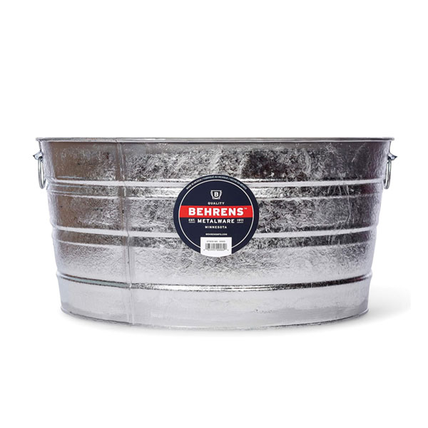 15-gallon galvanized tub