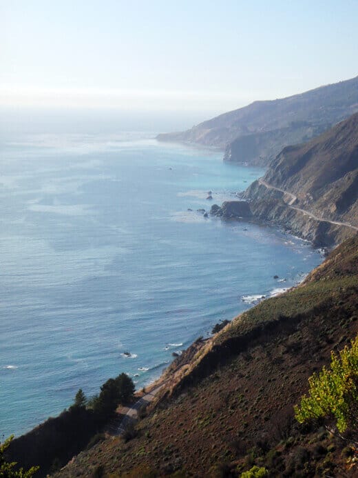Highway 1 hugging the cliffs of Big Sur