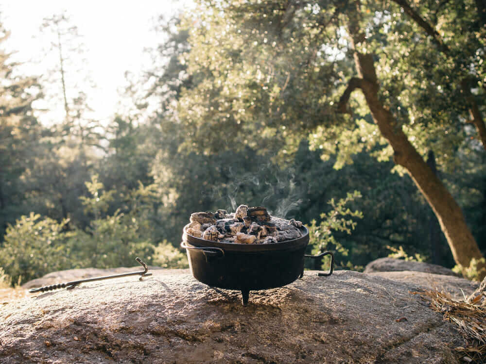 Dutch oven cooking at camp